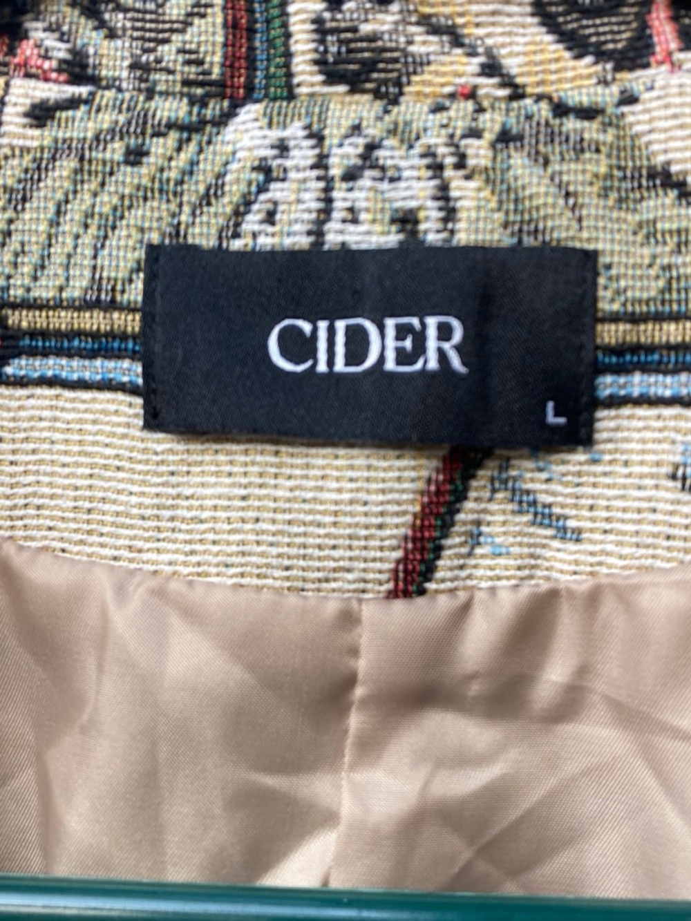 Cider Grandma core/Cottage/Whimsical Tapestry Cat-Print Blazer Jacket - Picture 2 of 4